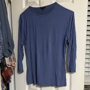 Paniz Women's Long Sleeve Crewneck Top in Slate Blue